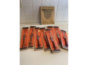 Lof Of Vintage Steak Knives And Carving Knives.   Many New Old Stock