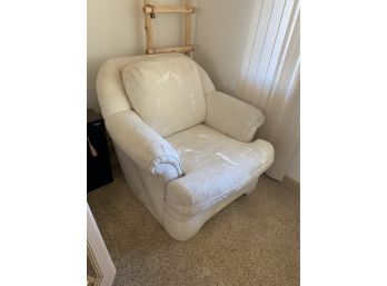 Upholstered Rolled Arm Chair, In Good Shape