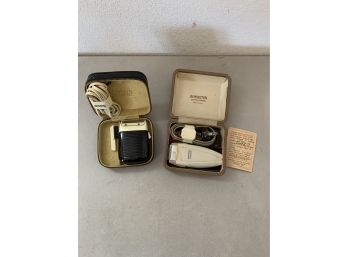 Vintage Mid-Century RONSON  & Remington Electric Shaver In Leather Case
