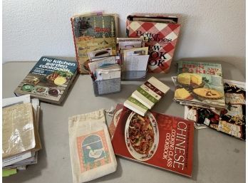 Huge Lot Of Cook Books And Cooking Magazines In A Tote
