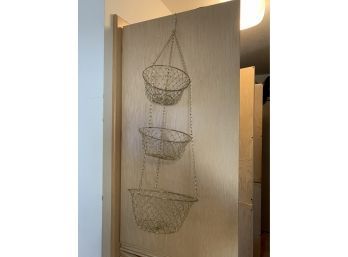 3 Tiered Wire Hanging Basket Kitchen Fruit Vegetable Organizer Plant Storage