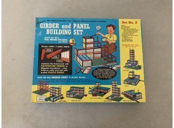 Vintage Kenner Girder And Panel Set Number 2 In Original Box With Lots Of Pieces. Great Graphics