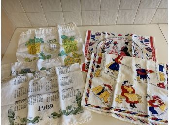 Vintage Linen Tea Towels  Calendars And Pennsylvania Dutch Designs