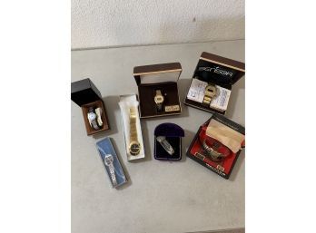Large Lot Of Vintage Mens Wristwatches In Boxes