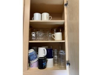Cupboard Contents, Incl Drinking Glasses And Coffee Cups