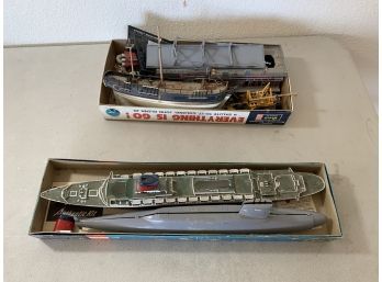1969 Revell Everything Is Go Mercury Capsule , H.M.S. Bounty Box , SS United States  Models
