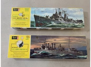 REVELL U.S.S. Decatur 1/320 1962 Issue  And  US Destroyer USS Aaron Ward DD-132 Plastic Model Kit