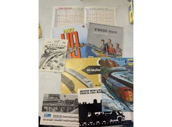 Lot Of Vintage Model Railroad Catalogues Some From The 1960s