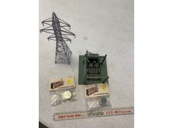 Completed Model Incl Tower And Transmission Wire