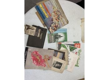 Lot Of Old Paper,  1951  Ice Capades Program,  Travel Program, Photo Album