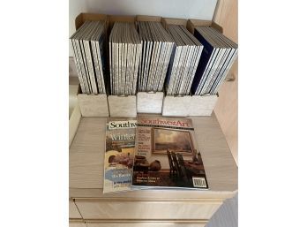 5 Boxes Of Southwest Art Magazines Circa Approx 1996-2000