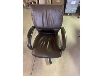 Brown Office / Desk Chair On Wheels