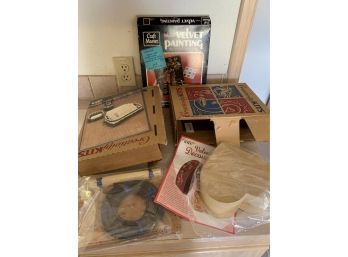 Multiple Craft Kits Incl Decoupage, Velvet Painting & More!