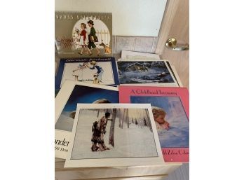 Old Calendars  With Prints Suitable For Framing