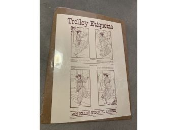 1986 Fort Collins Trolley Etiquette Poster