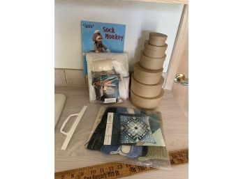 Crafting Kits,  Incl Stacking Boxes For Decoupage, Sock Monkey Kit And More