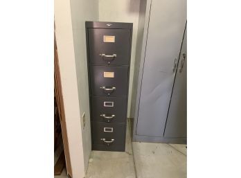 Large Metal File Cabinet Approx 52 Tall Made By Cole Steel
