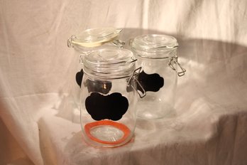 Lidded Sealing Storage Jars - Glass And Stainless . Handy #2