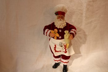 Hard Working Bakery Santa, Showing His True Colors Here! Making Gingerbread Men, Detailed With Tools!