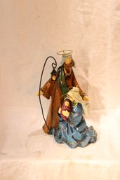 Joseph, Mary And Jesus  Statue- Colorful- Says It All Simply
