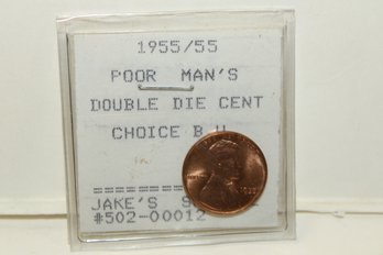 Coins -un Circulated - 1955 Poorman's Double Die Penny Choice B U (#4)