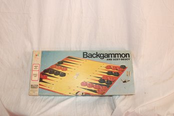 Vintage Milton Bradley  Backgammon And Acey Deucy  # 419 , Springfield Ma. Classic Game,  Ages 7- Adult