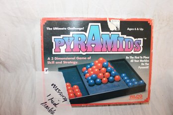 Vintage Pyramids Game -3 D Game Of Skill And Strategy- Fine Motor Skills, Problem Solving