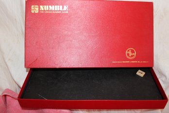 Vintage Numble Board Game  - The Cross Number Game  Directions In Lid, By Manufacturers Of Scrabble