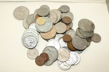 Coins - Circulated - Miscellanious 1 Pound Bag Of Foreign Coins  (16 Oz)