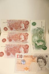 Coins - Circulated - Miscellaneous British Paper Currency 5 Bills, Bank Of England