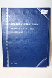 Coins - Circulated Incomplete Book Of 53 Lincoln Head Wheatback Pennies, See Pics For Years And Condition