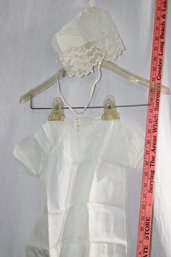 Antique Beautiful White 'Newborn' Dress & Bonnet - Imported, Handmade C.Crawford Hollidge, Boston Hyannis