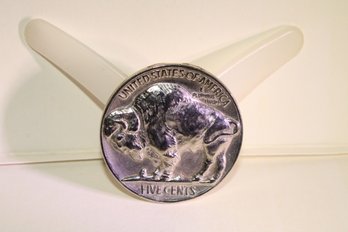 Coins - Circulated - Oversized Buffalo Nickel Bowtie Clip On