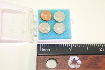 Coins - Set Of 4 - Mini USA Coins - Penny, Nickel, Dime,quarter