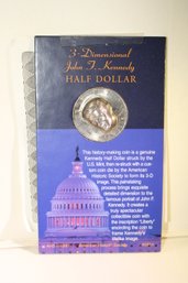 Coins -Circulated -1995 -3D John F. Kennedy Half Dollar With C.O.A.