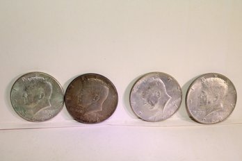 Coins-Circulated -(4) 40 Silver Kennedy Half Dollars  1967, 1968, 1968, 1969