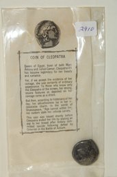 Coins -REPRODUCTION -  Coin Of Cleopatra With Written History