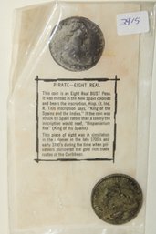 Coins -REPRODUCTION -Pirate Eighth Real  With Written History