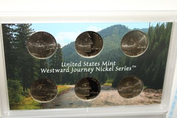 Coins - Un-Circulated -2005 (2sets Of 6)  & 2006 (1 ) Westward Journey Nickels  (15 Coins Total ) With C.O.A.