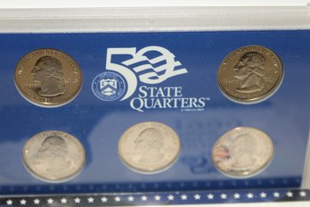 Coins - Un-Circulated -1999  United States Mint 'state Quarter ' Proof Set Of 5 Coins With C.O.A. (1)