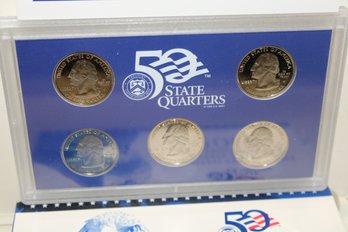 Coins - Un-Circulated -2007   United States Mint 'state Quarter ' Proof Set Of 5 Coins With C.O.A. (1)