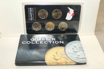 Coins - Un-Circulated -2004 'statehood  Quarter Collection '  Set Of 5 Coins In A Case