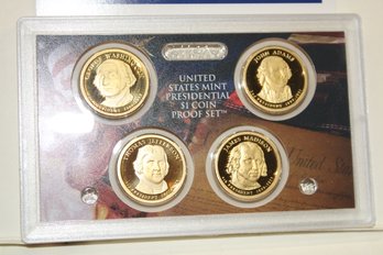 Coins - Un-Circulated -2007 United States Mint Presidential  $1 Coin Proof Set  Of  4 Coins With C.O.A. (1)