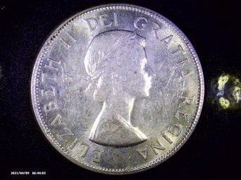 Coins - Circulated - Silver - Canadian 1963 - Silver 50 Cent Piece - Elizabeth II