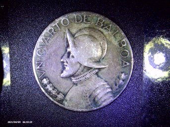 Coins - Circulated -  Silver  -Panamanian - 2 Coins - (1930  1 /4 Balboa, 1931 1/10 Balboa)