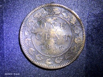 Coins - Circulated -1859 Canadian One Cent Isnt It CrazyTo Think How Many Times&for What This Coinwas Used