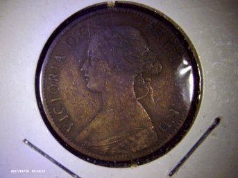 Coin- Circulated - 1864 1/2 Cent  ( Half Cent ) Canadian Nova Scotia- Good Shape - Foreign But Civil War Era