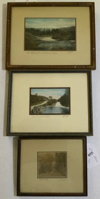3  Small Framed Sawyer Prints
