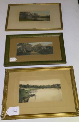 Lot Of 2 Framed Sawyer Prints & 1 Framed Wallace Nutting