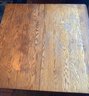 Square Oak Table With Reeded Turned Legs